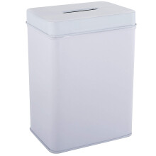 Metal Tin Charity Donations?ske Tip Container M?ntindsamlingsboks Billetboks 5"""" H x 3"""" B x 2"""" D med slids p? aftageligt l?g (10 Pack) Hvid
