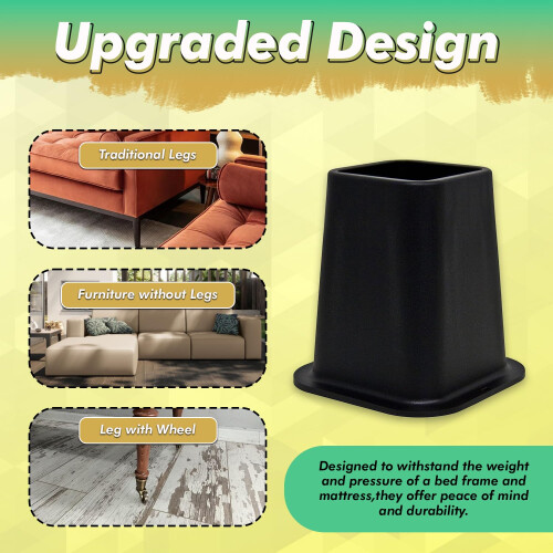 Mveis da marca Kings - Risers de cama para servios pesados ????- Risers de mveis Risers de servio pesado de 6 polegadas para sof e mesa - Ri 2