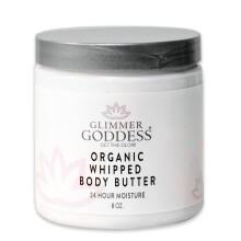 GLIMMER GODDESS Organiczne ubijane maslo do ciala - lawenda i cytryna Weganskie 24-godzinne nawilzenie Mniej rozstepw Wszystkie rodzaje skry Be