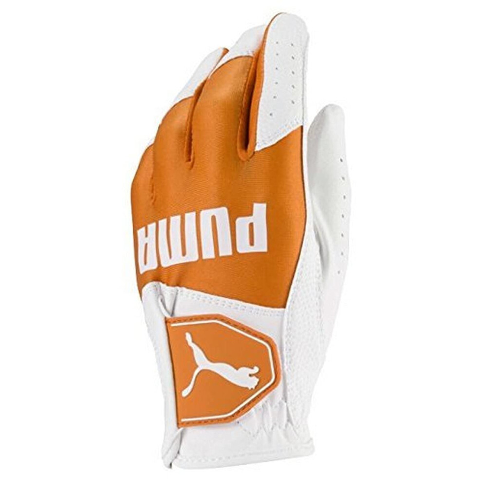 Puma golf 2018 Kids golf glove Bright White-Vibrant Orange  Medium