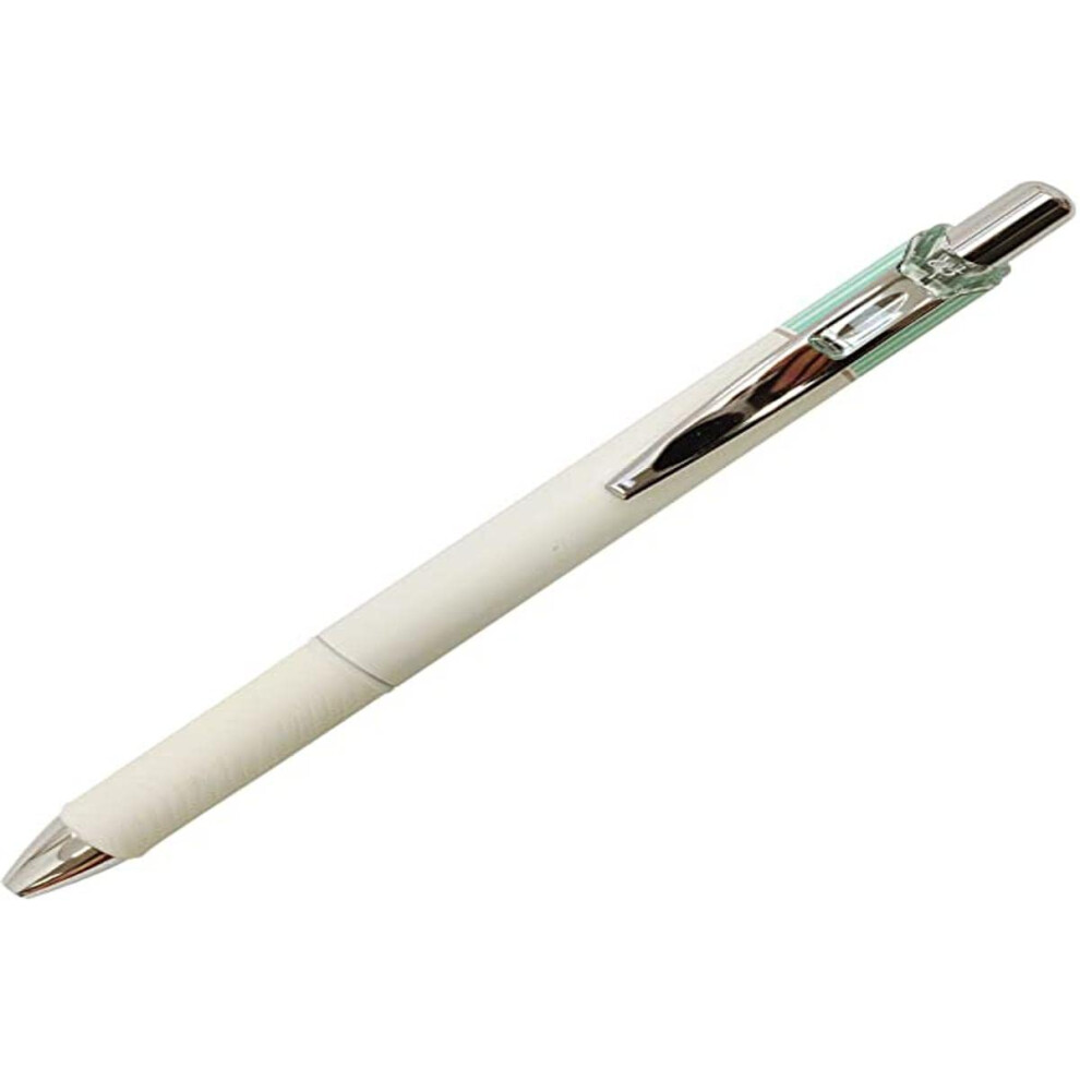 Pentel EnerGel Clena Retractable Liquid Gel Pen  Micro Fine Point 0.5mm Needle Tip  Black Ink  Mint Green Body BLN75LK-A