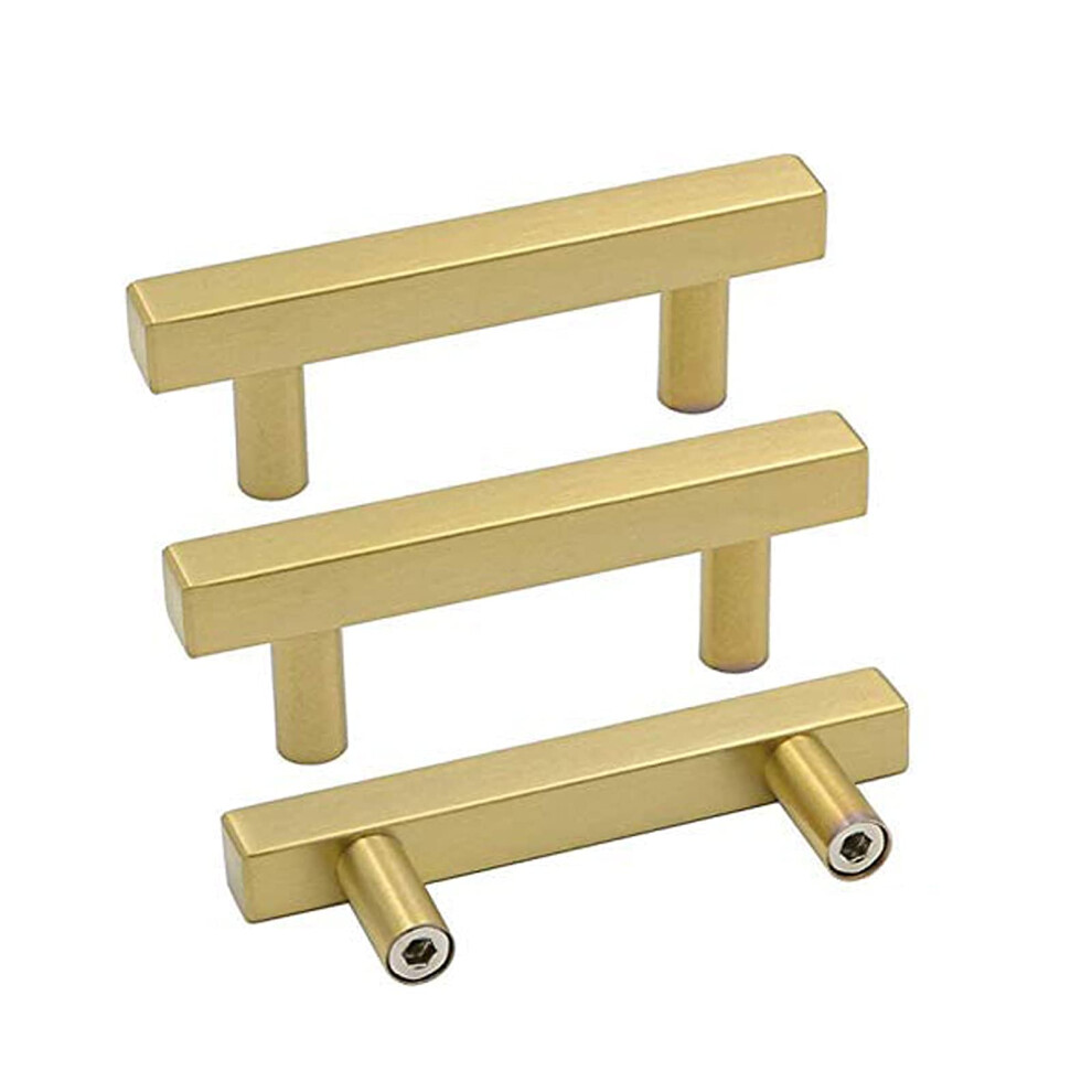 goldenwarm 5 Pack Gold Cabinet Pulls Brass Kitchen Hardware 212 inch Drawer Pulls  LS1212GD64 Brushed Brass Drawer Handles Sq-image-OPC-PFQFSVS-NEW