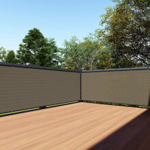 Tang 3 'x 50' Balcon maro Banul de confiden?ialitate Gard 200gsm Gard de punte Acoperire n aer liber Coperta Rezistenta la vreme pentru Patio Ap