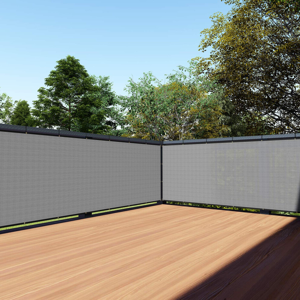 Brise-vue gris TANG 90 x 4,60 m pour balcon, 200 g/m   , protection d'intimit    pour terrasse, appartement, terrasse, porche, arri   re-cour