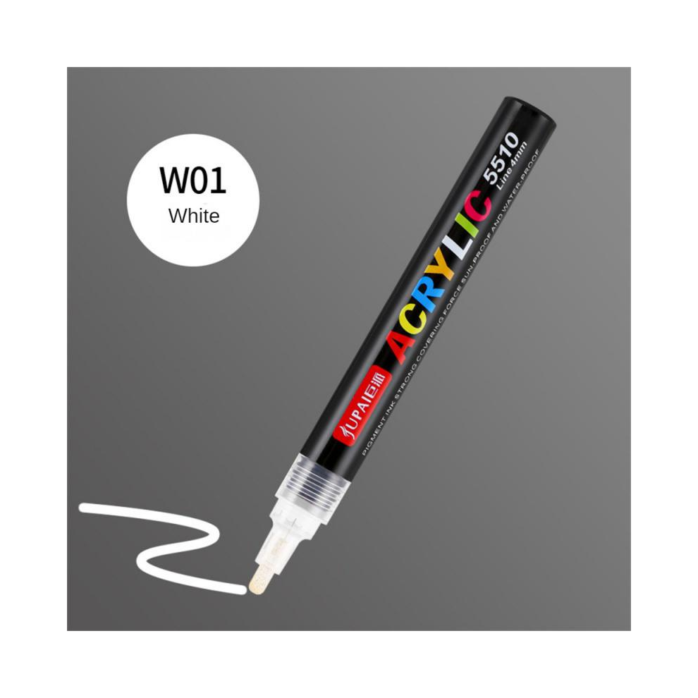 (White) Colors Art Marker Acrylic Paint Brush Pen Painting-image-OPC-PGHJKR2-NEW