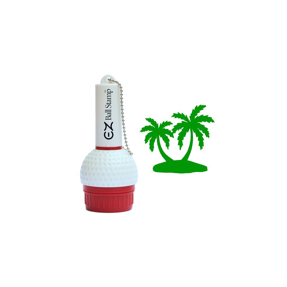 Marqueur de balle de golf ProMarking EZBallStamp (palmiers verts)