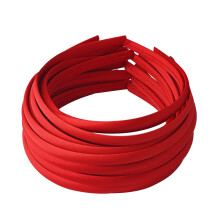 Candygirl flickor DIY satngtckta pannband fr kvinnor Tunna plast rda pannband fr hantverk Alla hjrtans julklapp
