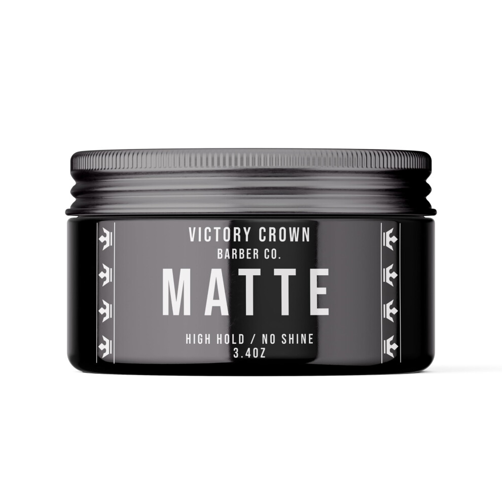 Victory Crown Men's Matte Clay Pomade For - High Hold & No Shine - Hair Paste Pomade - Non Greasy - 3.4Oz