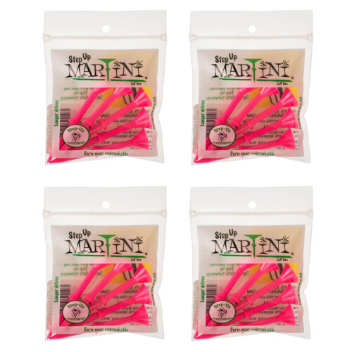 Martini 3 1/4"" Step-Up Golf-Tees - 4er-Pack (20 Tees) (Rosa)