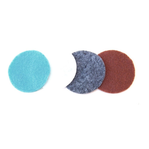 Playfully Ever After Γκρι, Καφέ, Γαλάζιο & Λευκό Felt Κύκλοι (1.5 Ίντσες - 95τμχ) 1