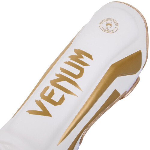 Venum Elite Standup Scheenbeschermers-Wit/Goud - L 1