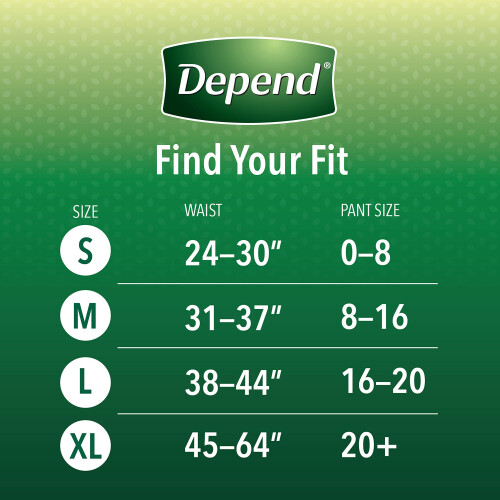 Depend FIT-FLEX inkontinensundert?j til kvinder Engangs maksimal absorptionsevne Medium Blush Tan (44 tal) 1