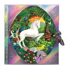 eeBoo: Diario con copertina rigida a forma di unicorno, con lucchetto e chiave. Il modo perfetto per praticare la gratitudine e la consapevolezza
