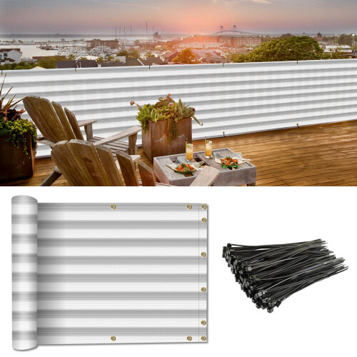 Coarbor 3'x18' Balkon Sichtschutzscreen für Balkon, Terrasse, Garten, Veranda, Deck