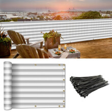 Coarbor 3'x26' Balkon Sichtschutzscreen für Balkon, Terrasse, Garten, 160GSM, bis zu 90% Sichtschutz