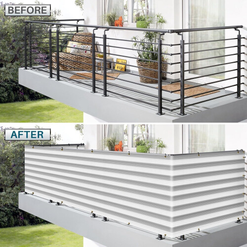 Coarbor Schermo Privacy per Balcone 3'x91' Rete per Balcone Copertura per Patio Terrazza 1