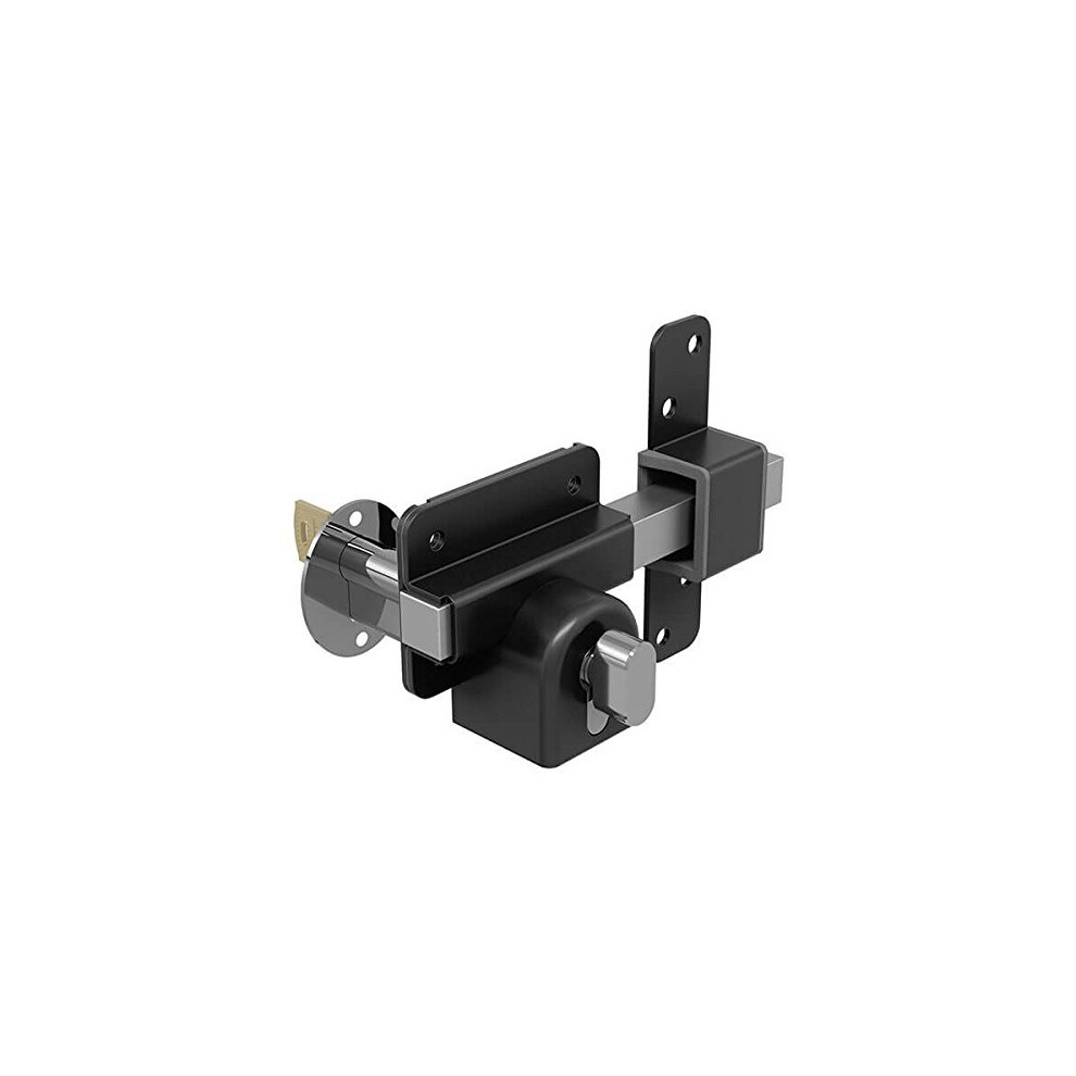 Gatemate Long Throw Gate Lock 1490106 Euro Profile Gate Lock For Sheds Gates & Garage Doors Keyed Outside & Inside Thumb Turn 316 Stainless Steel For 5055184560050