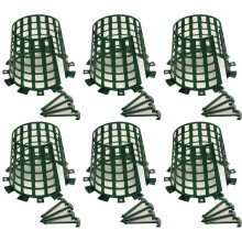 Plant Knight Tree Tree Protector de paza cu 6 inci din plastic de plastic extensibil de gard ventila?ie ?i clema pentru protec?ie mpotriva gradi