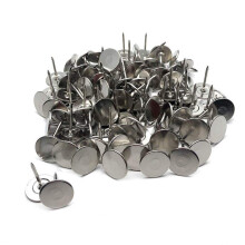 Sydien 100 stuks platte kop meubelspijkers, Meubeldecoratie nagels, Duimspijkers, zilverkleurig (16 mm x 20 mm)