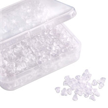 Doorzichtige oorbel achterkant 4 mm Siliconen Doorzichtige oorbel Koppeling Veiligheidsruggen 1200 stuks