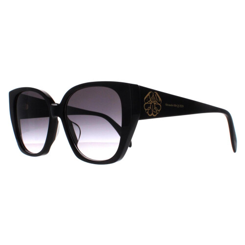 Alexander McQueen Alexander McQueen Sunglasses AM0284S 002 Black Grey Gradient 1