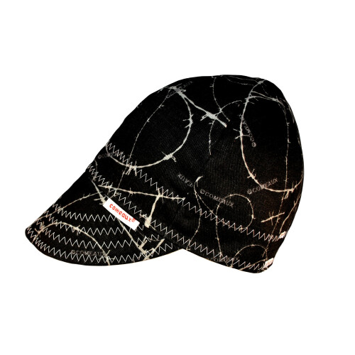 Comeaux Caps Wendbare Schwei   erkappe, schwarzer Stacheldraht, Gr      e 7