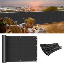 Coarbor 3'x19' Balkon Sichtschutzschirm aus Mesh für Balkon, Veranda, Terrasse, Garten