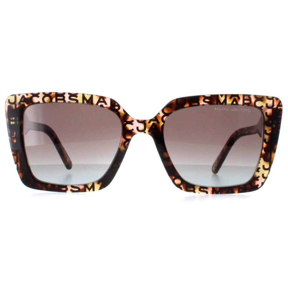 Marc Jacobs Sunglasses Marc 733/S H7p 98 Pattern Havana Teal Gradient Brown