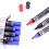 (Black 2pcs) Permanente Marker Pen Waterproof  Thick Head Large 5