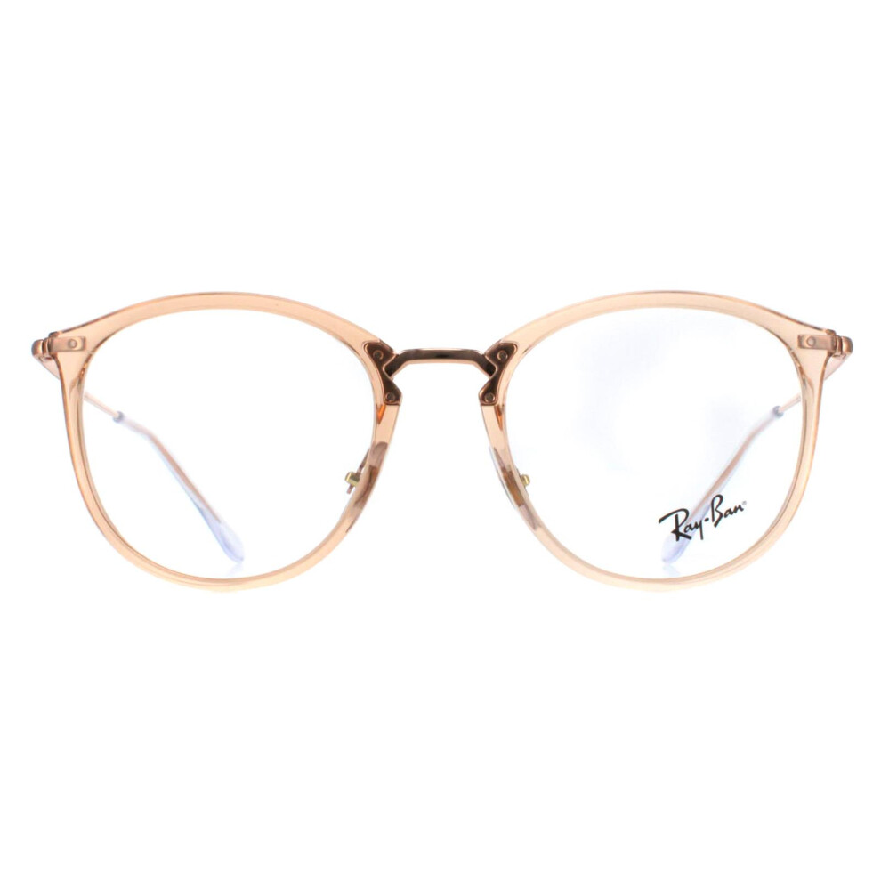 Ray - Ban Women's Brown Rx7140 8124 Woman Optical Frames Injected Transparent Pantos Normal - Image 5