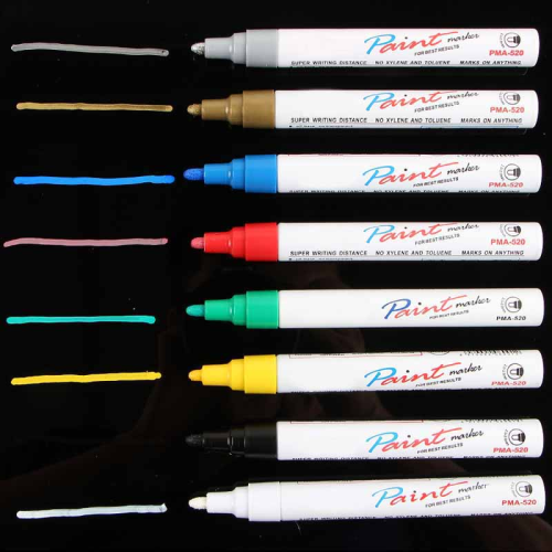 (Yellow) 8 colors White Waterproof Rubber Permanent Paint M 2