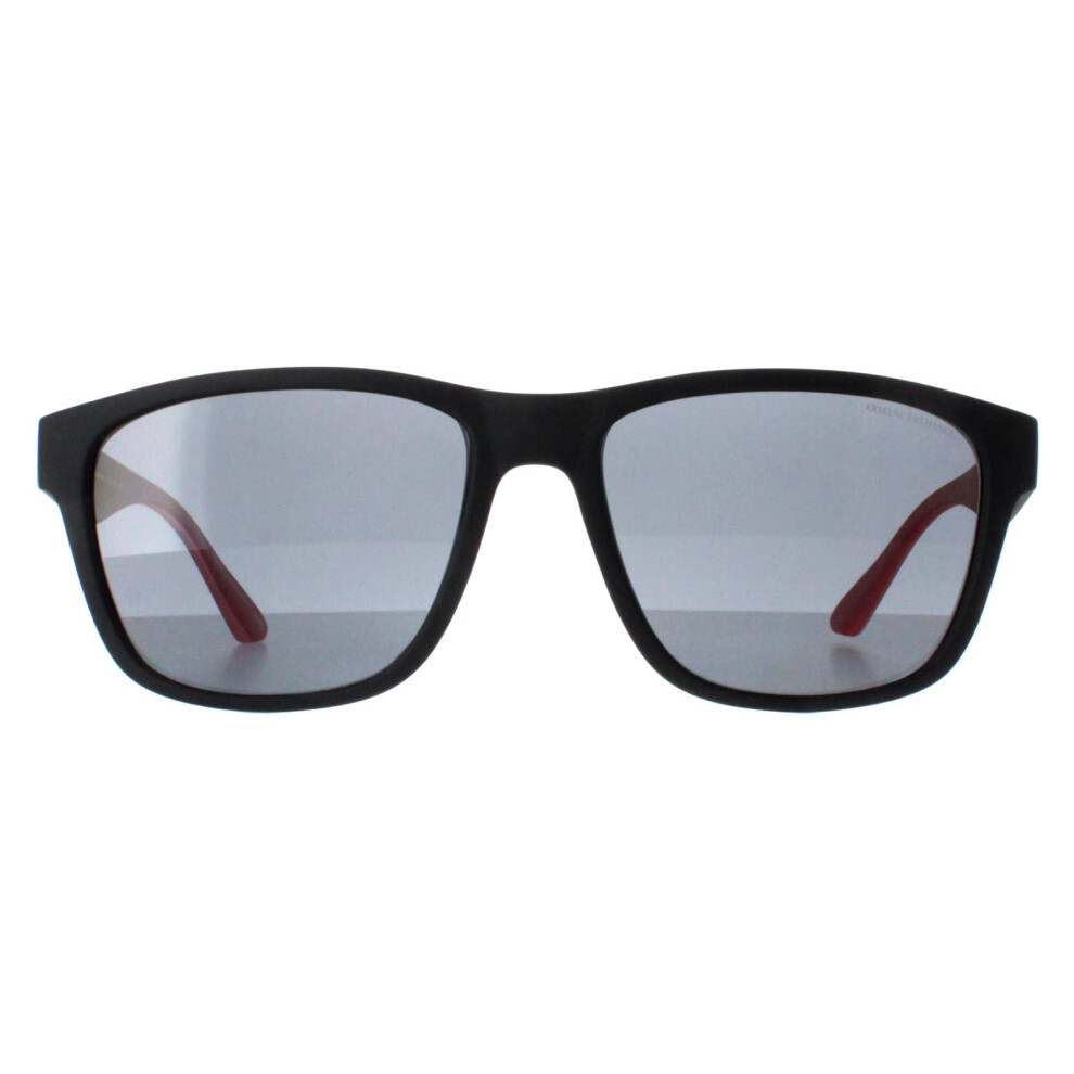 Armani Exchange Sunglasses AX4135S 807881 Matte Black Grey Polarized