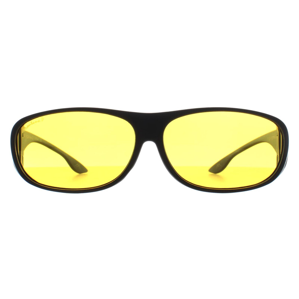Montana Fit Over Night Driving Sunglasses Fo2 I Matte Black Yellow Polarized Black,Yellow 5055860826784