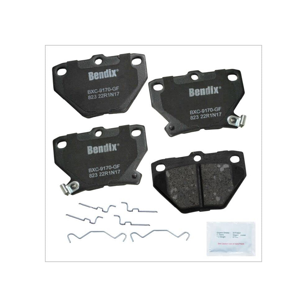 Bendix Priority1 Cfc823 Ceramic Rear Brake Pads For Pontiac Vibe 2006-2003 Toyota Celica 2005-2000 Corolla 2006-2005 Matrix 2007-2003 887243299596