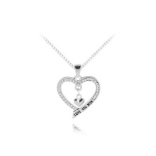 ShiQiao Spl cadeau voor moeder moeder ik hou van je moeder liefde hart hanger ketting verjaardagscadeau voor moeder kerstsok kleinigheidjes van docht
