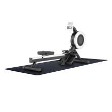 MotionTex trainingsmat voor onder hometrainer spinfiets hometrainer loopband fitnessapparatuur homegym vloerbescherming 24"" x 48"" zwart