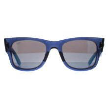 Ray-Ban Sunglasses RB0840S Mega Wayfarer 663804 Transp Blue Havana Blue Mirror