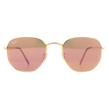 Ray-Ban Sunglasses RB3548N Hexagonal 001/Z2 Gold Copper Flash Mirror