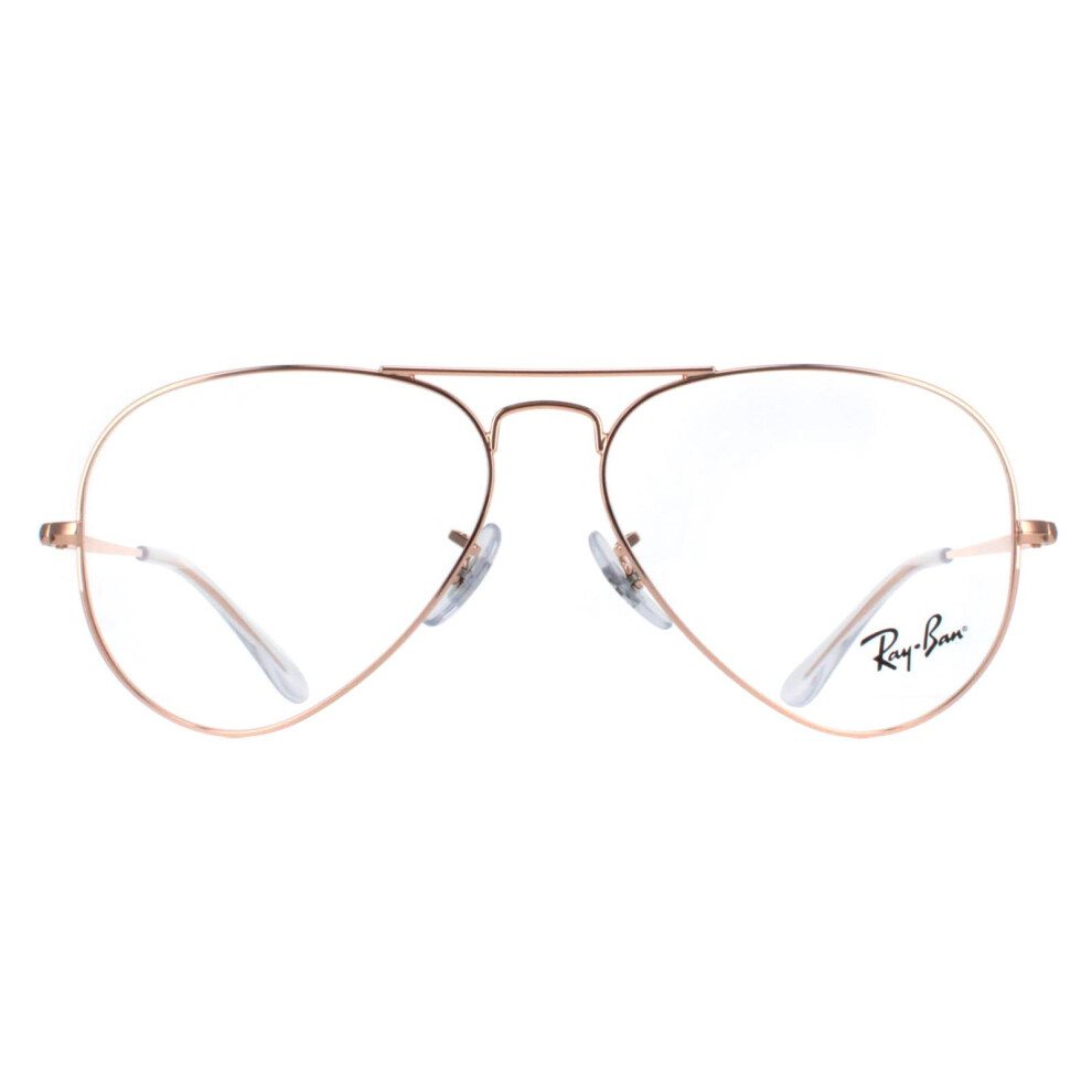 Ray - Ban Unisex Gold Rx6489 Aviator 3094 Optical Frames Metal Transparent Pilot Normal - Image 4
