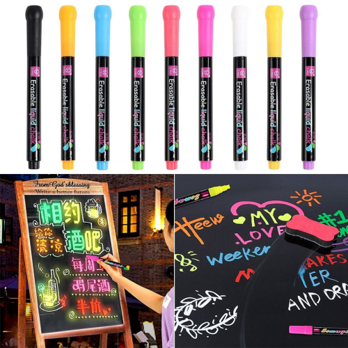 (9Colors-Set) Multi-Color Blackboard Graffiti Glass Window Paint 1