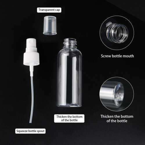 TRENDBOX 6-pack tom transparent plast findimma sprayflaska (6-pack - 120 ml) 2