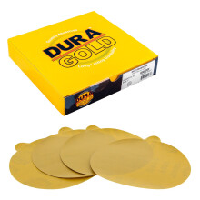 Dura -Gold Premium 6 """" Gold PSA DISCES - 800 Grit (Cutie de 50) - Sjasta de nisip adeziv pentru a se termina de nisip pentru a finaliza fine tai