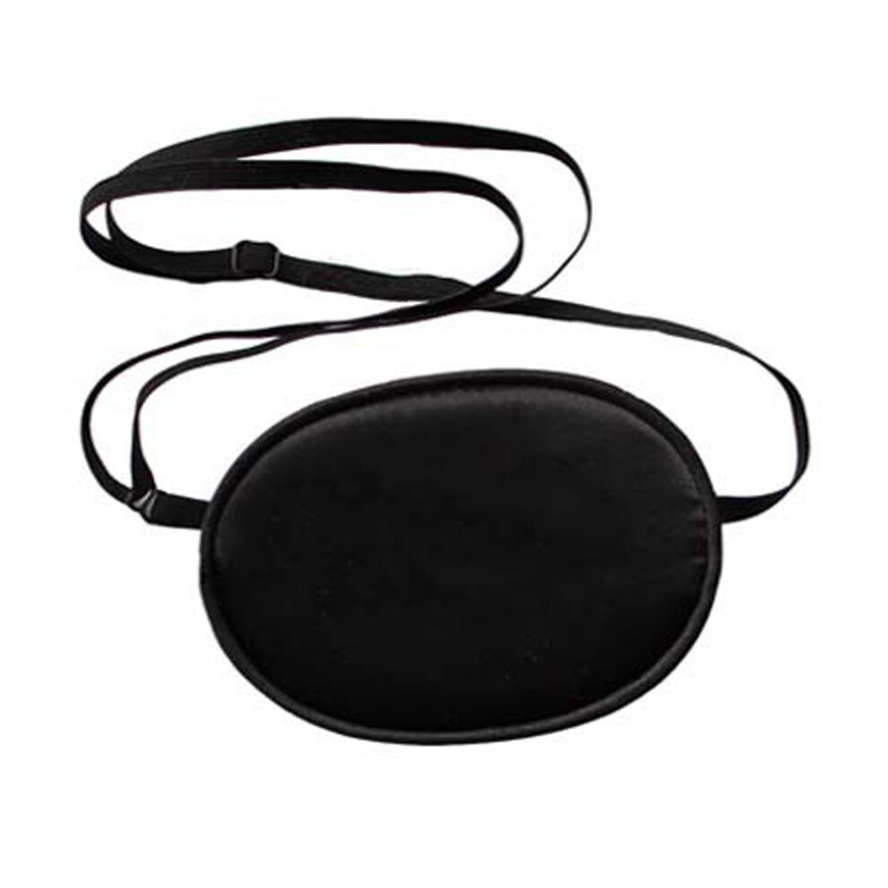 Hugede Black Soft Comfortable Silk Pirate Eye Patch For Adults Lazy Eye Amblyopia Strabismus