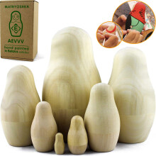 Festetlen fszkelo babk - DIY 7 Matryoshka fszkelo babk resen - DIY befejezetlen res babk festkes ajndkokhoz - Ksztsen sajt babt