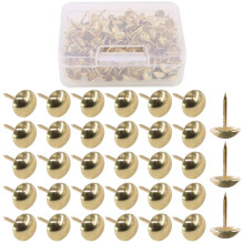Hilitchi 200-stycken 7/16 '' (11mm) Antik kldsel naglar tackar mbler tacks kldsel tackar thumb tack push pins sortment kit (guld)