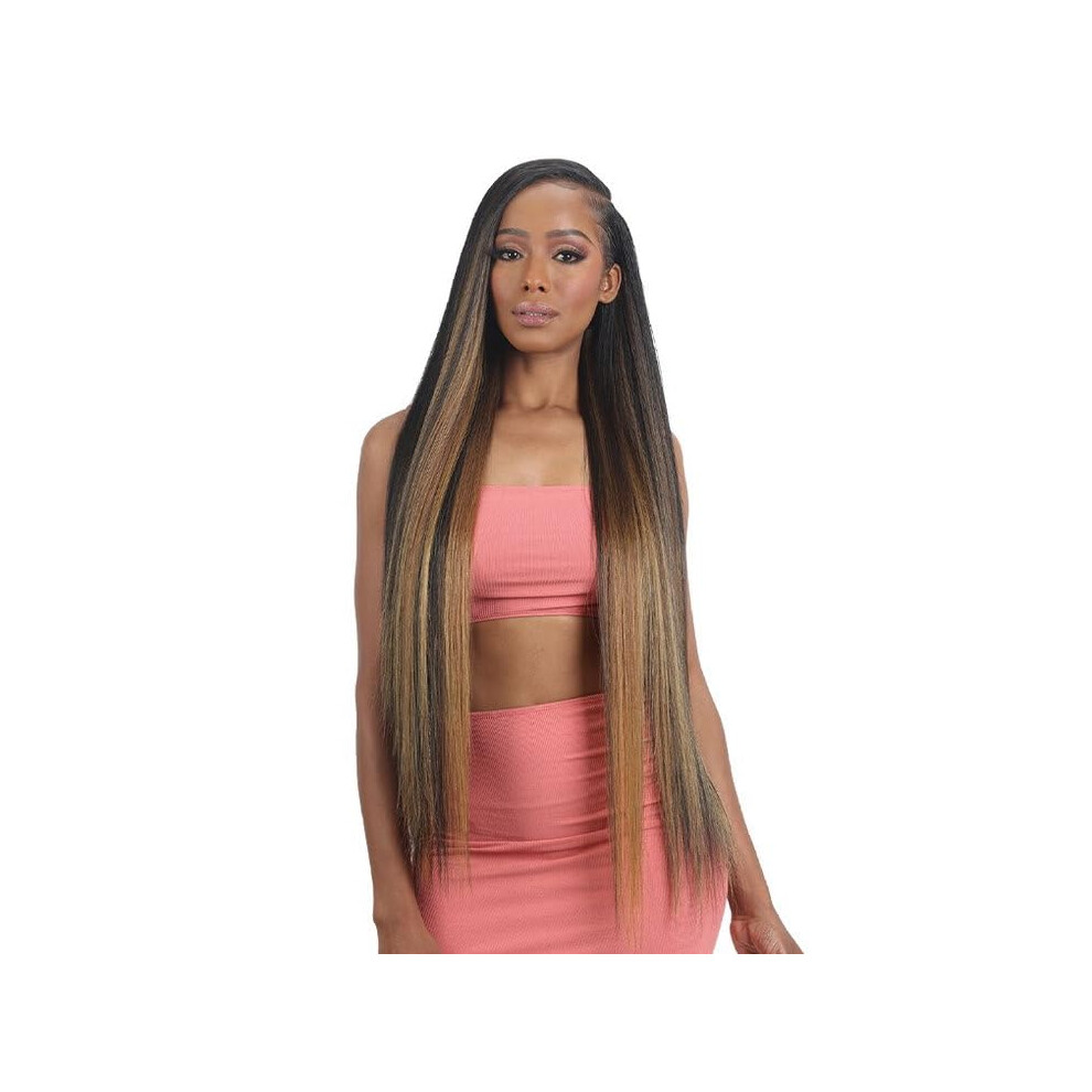 Organique Mastermix Straight 30"" - Shake-N-Go Synthetic Bundle Weave (1Pack 1B Off Black)
