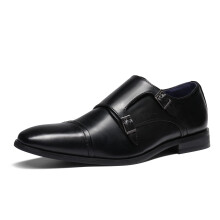 Bruno Marc Men's Dress Loafer Shoes Monk Strap Slip On Loafers Black Size 13 M US Hutchingson_2