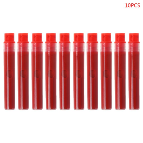 (Red) 10pcs Replacement Refills for Whiteboard Marker Pe