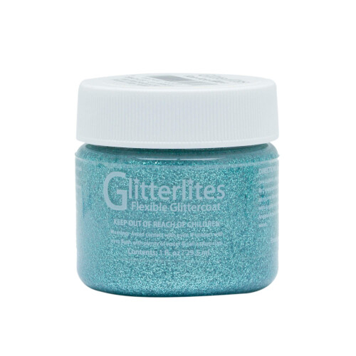 Angelus Glitterlites Paint  Ice Blue 1Fl Oz