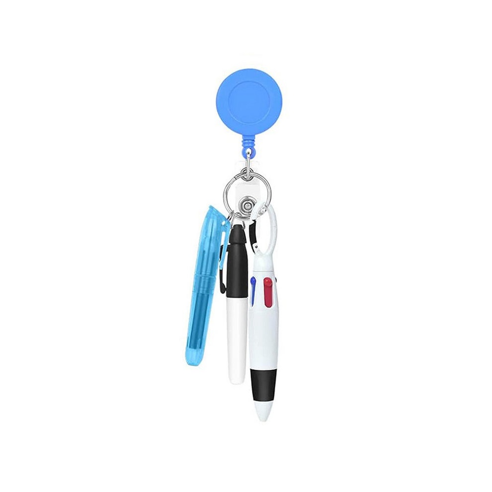 (Blue) Nurse Retractable Badge Holder, Nurse Shuttle Pen-image-OPC-PGHJTWV-NEW